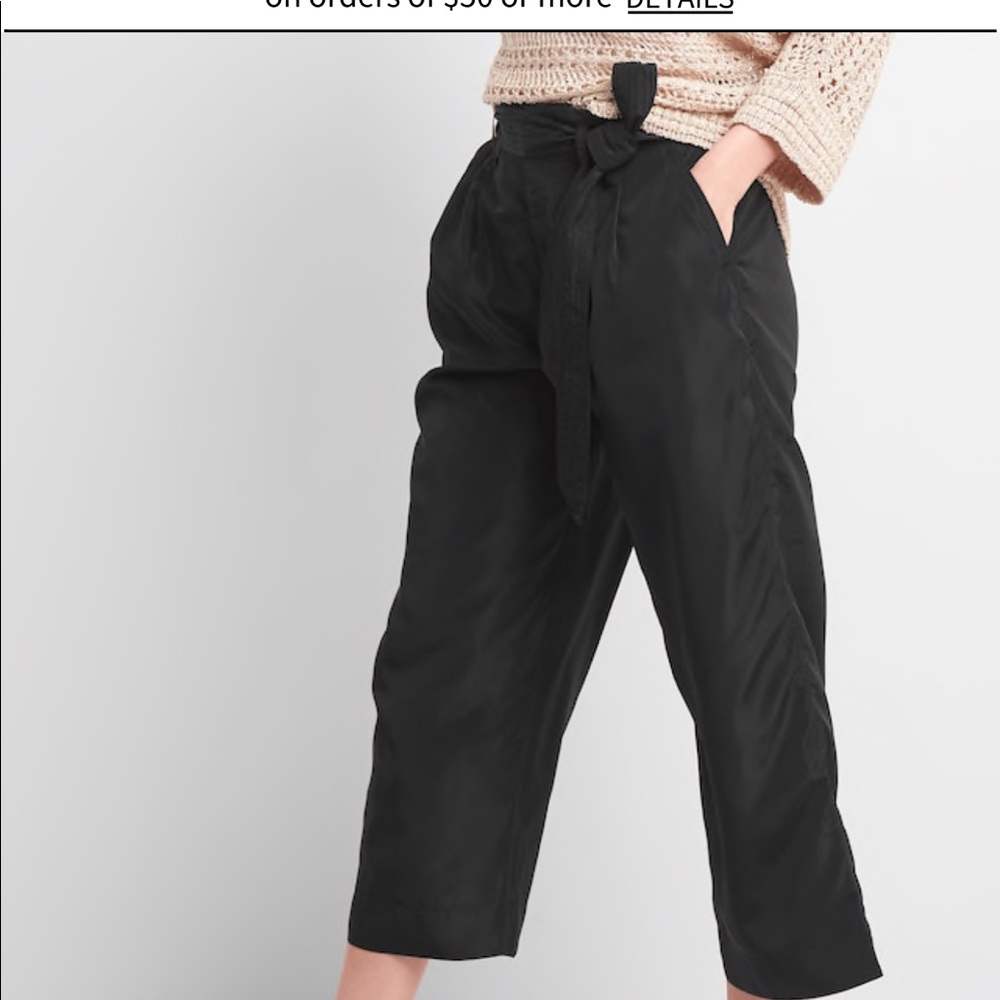 Gap tie waist wide leg pants size 2